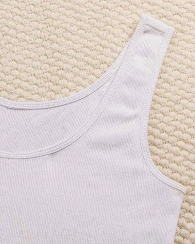 Miniatura 5 de RASPBERRY PUDDING Camiseta sin mangas acanalada de verano para mujer, camisetas básicas sin mangas, ajustadas, cuello redondo, casual, color liso