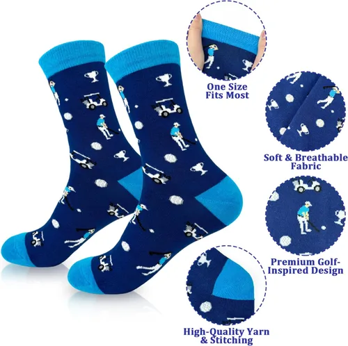 Miniatura 4 de Divertidos calcetines de golf para hombres, regalos de golf geniales para papá, él, amigos y compañeros de trabajo, accesorios novedosos, rellenos