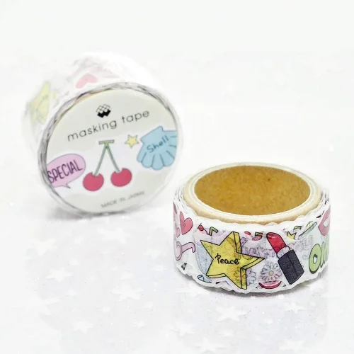 Miniatura 3 de Mind Wave Papel de enmascarar japonés Washi Cinta troquelada/Teen Mind [ 93190 ]