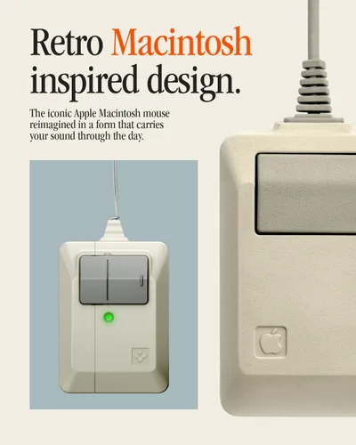 Miniatura 10 de Spigen Funda para AirPods Pro 3, Classic LS compatible con AirPods Pro de 3ª generación (2025) inspirada en el diseño clásico de mouse Macintosh