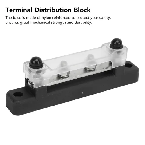 Miniatura 3 de Bloque de distribución de energía, barra de bus de gestión ordenada, bloque de distribución de energía, fácil instalación, 12 a 48 V, 150 A, a