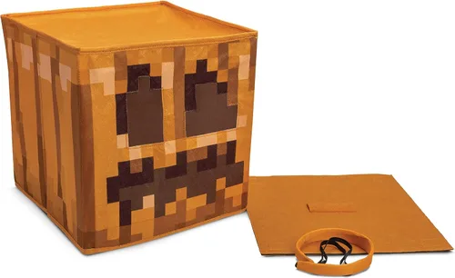 Miniatura 4 de Disguise Máscara de cabeza de bloque de Minecraft, accesorios oficiales del disfraz de Minecraft, máscara de disfraz de tamaño único Jack O'Lantern