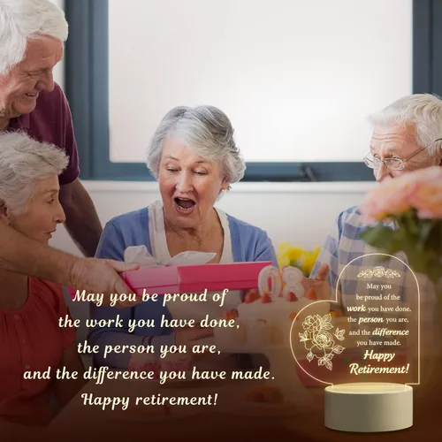 Miniatura 2 de Classy 2023 Happy Retirement Gifts for Women Coworker Teacher Boss Employee Friends Nurse - Best Retirement Night Light Decorations