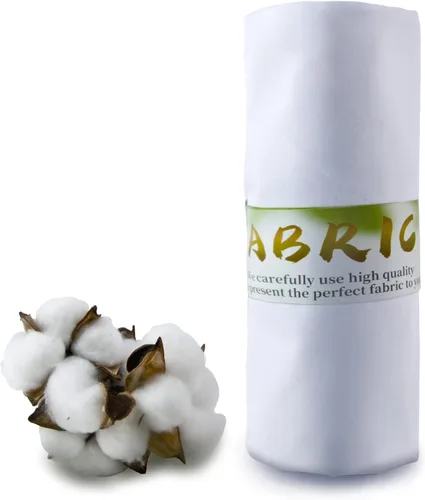 Tela de algodón 100% blanco para coser por 1 yarda, tela de acolchado de 59 pulgadas de ancho, peso medio, 5.8 onzas, tela de muselina por The Yard,