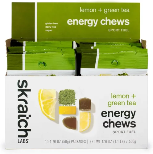Miniatura 14 de Skratch Labs Energy Chews Gomitas para correr, ciclismo y rendimiento deportivo Alternativa de gel Frambuesa (paquete de 10) Sin gluten