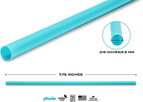 Miniatura 4 de phade Pajitas para beber jumbo ecológicas de 7.75 pulgadas, 3,750 unidades, biodegradables marinos, compostables, envueltas individualmente, paquete