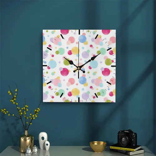 Miniatura 3 de Colorful Watercolor Bubble Gum Candy Analog Clock Small Clocks Battery Operated Silent Clock Wall Battery Operated Wall Clocks Garage for Kitchen