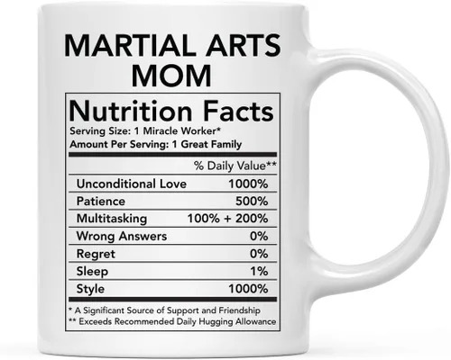 Miniatura 21 de Andaz Press Divertida taza de té de café de cerámica de 11 onzas, regalo de agradecimiento, datos nutricionales del ejército, paquete de 1, ideas