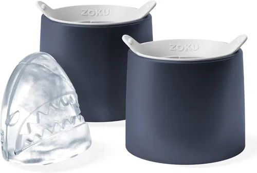Miniatura 9 de ZOKU Juego de 2 moldes de silicona para esferas de hielo, apilables de 2.5 pulgadas, mantiene las bebidas más frías durante más tiempo con menos