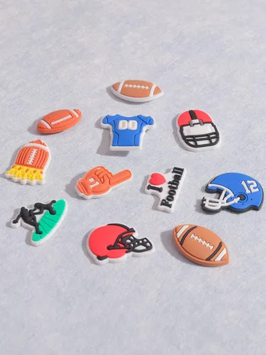 Miniatura 4 de Dijes deportivos para zapatos de cocodrilo, béisbol, sóftbol, fútbol, baloncesto, croc, dijes para niños, niñas, mujeres y hombres