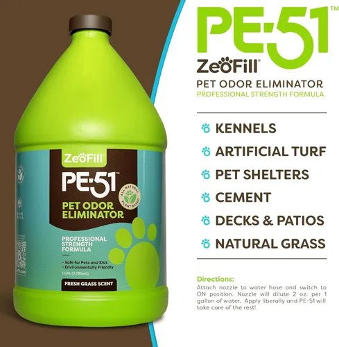 Miniatura 4 de ZEOFILL PE-51 Eliminador de olores de mascotas, eliminador de olores al aire libre para mascotas, orina de gato, orina de perro y caca Eliminador