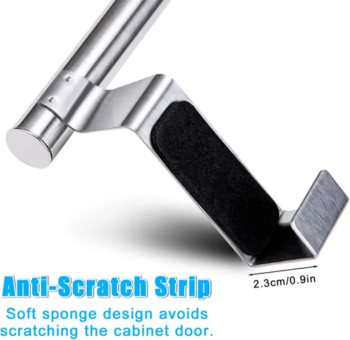Miniatura 7 de Toallero para puerta de gabinete, toallero de cocina para gabinete, soporte para toallas de cocina de acero inoxidable, colgador de toallas de mano