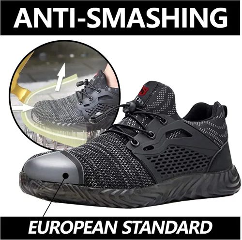 Miniatura 51 de SUADEX Zapatos deportivos con punta de acero para hombres y mujeres, indestructibles, ligeros, cómodos, antideslizantes, puntera compuesta