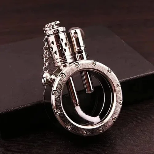 Miniatura 5 de Encendedor de queroseno transparente retro, encendedor de queroseno steampunk con diseño creativo de botella transparente, encendedor de encendido