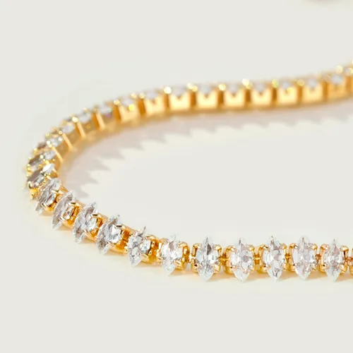Miniatura 6 de MEVECCO - Brazalete para mujer, chapado en oro de 14 quilates, cadena delicada, joyería simple, bonita, hecha a mano y minimalista para ella