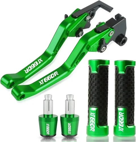 Miniatura 20 de Palancas de freno Accesorios de motocicleta CNC Palancas de embrague de freno Manillar Manillar Agarres extremos para Yamaha XT660R XT 660R
