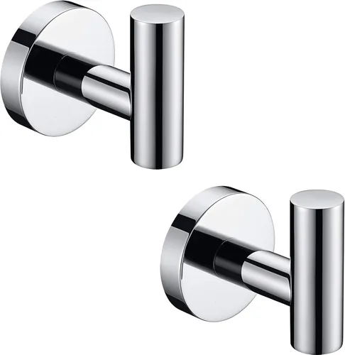 Miniatura 15 de Nolimas Gancho para toallas, color negro mate, SUS304, acero inoxidable, ropa de baño, armario, esponjas, gancho para bata, montaje en pared, 2