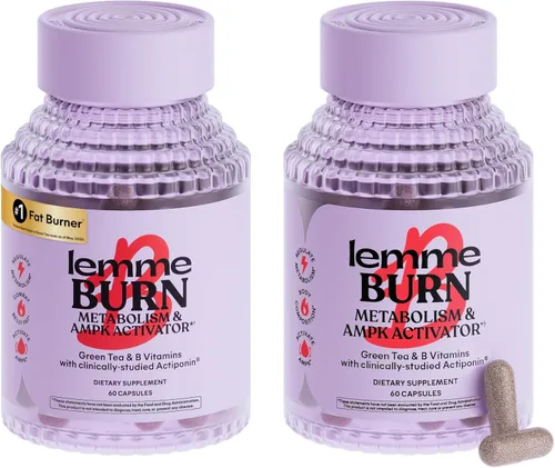 Miniatura 10 de Lemme Burn - Suplemento para el metabolismo, quema de grasa abdominal + activador de AMPK para hombres y mujeres con Actiponin Gynostemma