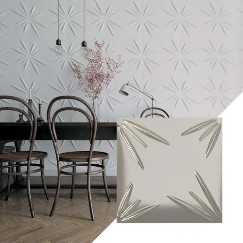 Miniatura 43 de Ekena Millwork WP20X20INWH 19 5/8 pulgadas de ancho x 19 5/8 pulgadas de alto Inula EnduraWall Decorativo 3D Panel de Pared Cubre 2.67 pies cuadrados