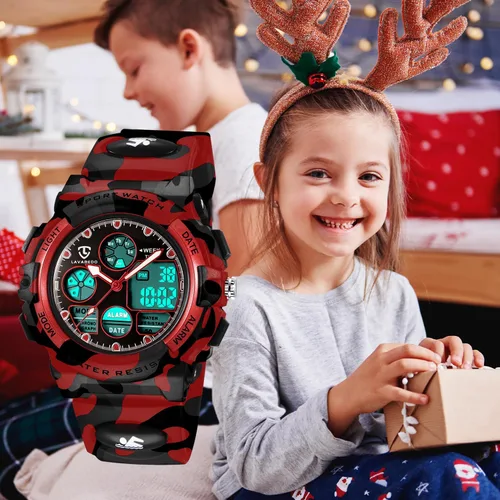Miniatura 6 de Reloj deportivo digital para niños, reloj deportivo con cronómetro LED, reloj analógico impermeable 50 M, regalo de cumpleaños y regalos de Navidad
