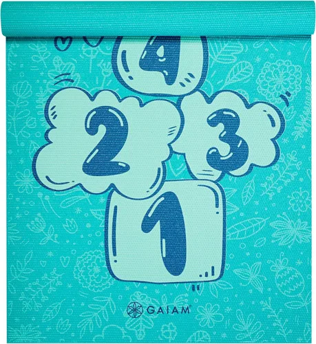 Miniatura 6 de Gaiam Tapete de Yoga para Niños, Tapete de Ejercicio, Yoga para Niños con Estampados Divertidos - Tiempo de Juego para Bebés, Niños Pequeños Activos