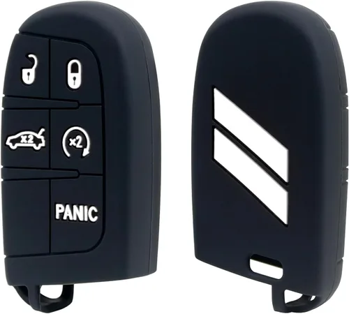Miniatura 15 de Cubierta para llavero REMOCH para accesorios Dodge, estuche para llave de 5 botones para Dodge Charger Challenger Dart Durango Journey, control Rojo