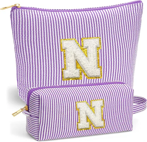 Miniatura 45 de Set de Bolsos de Maquillaje de Viaje - Bolso Inicial de Aseo de Viaje, Bolso de Cosméticos Portátil Bolso de Maquillaje de Viaje con Artículos Azul