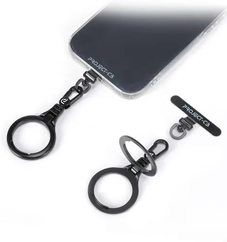 Miniatura 9 de Lengüeta de metal para teléfono, parche de cordón, llavero de soporte para teléfono, soporte para anillo, lengüeta de correa Dorado