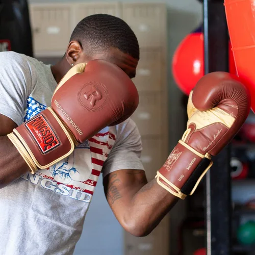 Miniatura 2 de Ringside Guantes de entrenamiento de boxeo de cuero genuino Heritage