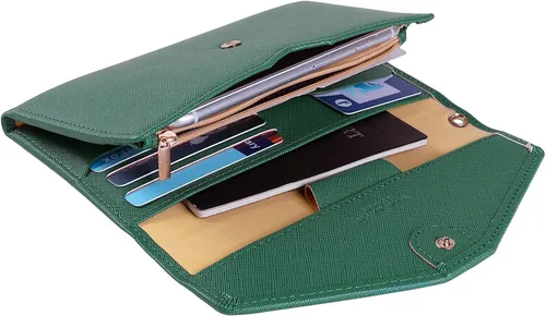 Miniatura 5 de Zoppen - Billetera y porta pasaporte y documentos de viaje Ver5 para mujer con bloqueo Rfid y correa para la muñeca