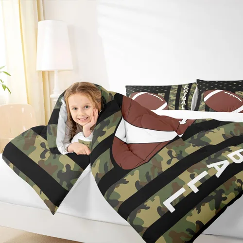 Miniatura 117 de Feelyou Juego de edredón de baloncesto para niñas y niños, juego de ropa de cama con juegos de pelota, decoración de habitación, regalo para amantes