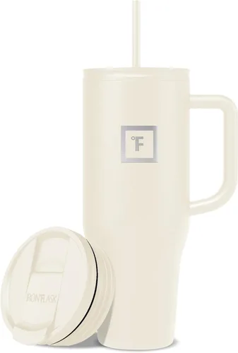 Miniatura 49 de IRON °FLASK Co-Pilot - Vaso aislante de 40 onzas con pajita y tapas abatibles - Botella con portavasos para bebidas frías o calientes - A prueba