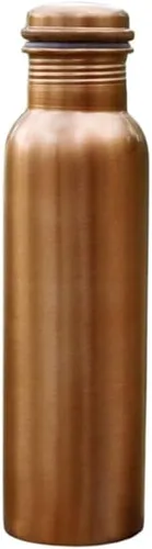 AllKindGifts Botella de agua ayurvédica de cobre hecha a mano, recipiente de cobre puro para beber, 34 onzas, bebida grande más agua, beneficios
