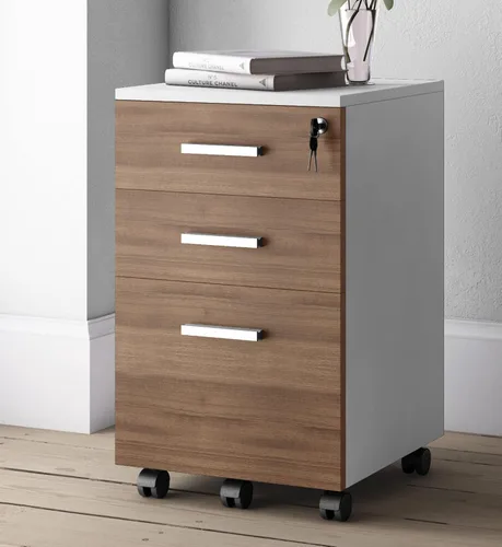 Miniatura 10 de Lazio Archivador de 26 pulgadas con cerradura, archivador para el hogar y la oficina, archivador de 3 cajones con ruedas para cartas de tamaño A4