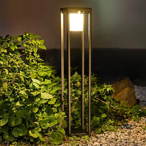 Miniatura 7 de Luces de pared solares al aire libre BRIMMEL con sensor de movimiento - 600 lúmenes, luces de aplique solares de aluminio para exteriores