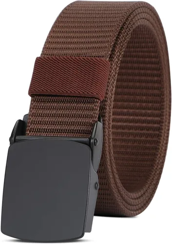Miniatura 11 de SUOSDEY Cinturones de nylon para hombres Cinturón táctico militar de la web hebilla de metal resistente 1.5 pulgadas A-Negro