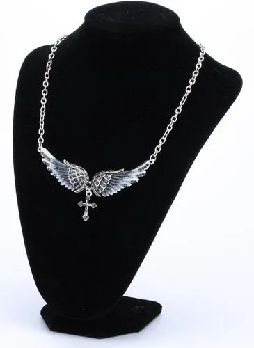 Miniatura 3 de Jewelry - Gargantilla con colgante de alas de ángel de la guarda, 18 + 2 pulgadas