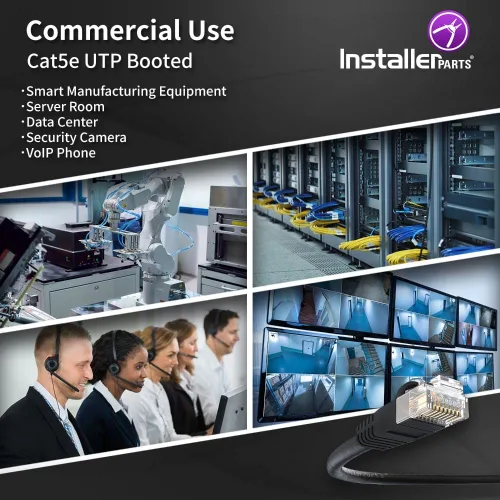 Miniatura 4 de InstallerParts - Cable Ethernet Cat. 6, UTP, con protector, Negro