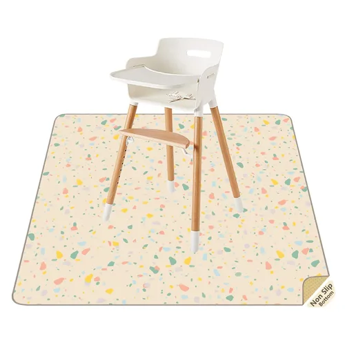 Miniatura 14 de Alfombrilla antideslizante para debajo de la silla alta/Artes y manualidades de CLCROBD, 51" Alfombrilla antideslizante para bebé contra Gris