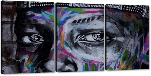 Miniatura 123 de 3 Piezas de Arte de Pared Banksy en Lienzo, Póster de Graffiti, Decoración de Pared con Citas Inspiradoras, Nunca Te Rindas, Obras de Arte para Sala
