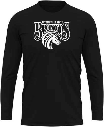 Miniatura 266 de Camisa deportiva de manga larga oficial de la NCAA Collegiate para hombre, colección negra con logotipo primario