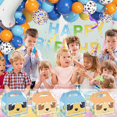 Miniatura 6 de Bolsas de dulces de fiesta de perro azul de dibujos animados, 16 unidades, cajas de regalo de regalos familiares para niños y niñas, suministros