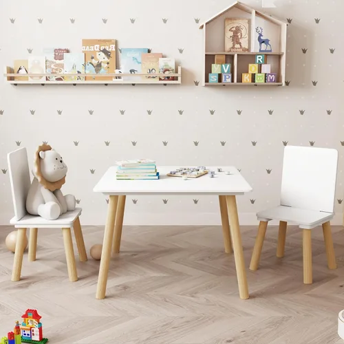 Juego de mesa y 2 sillas para niños, 3 piezas juego de mesa y silla para niños, juegos de mesa y sillas para niños, mesa de juego para niños para