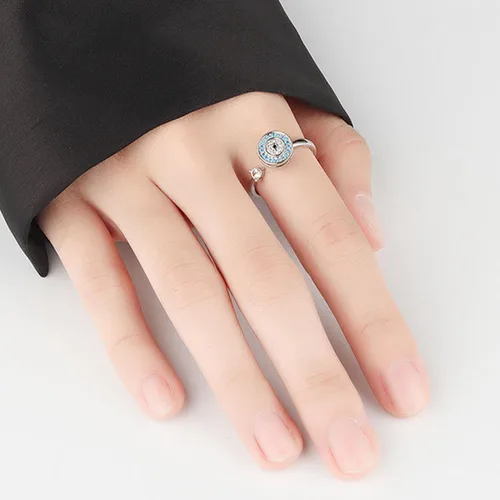 Miniatura 77 de Anillo de plata de ley 925, minimalista, ajustable, hecho a mano, para mujeres y niñas
