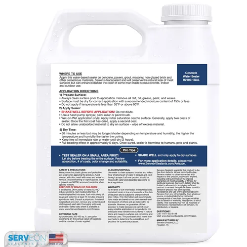Miniatura 7 de Sellador para piedra Serveon Sealants H2Seal H2100 de categoría profesional para piedra natural, mortero, ladrillos, baldosas y piedra artificial