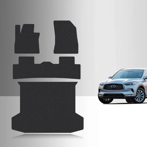 Miniatura 14 de TOUGHPRO Juego de accesorios de alfombrillas (primera fila + 2da fila) para Infiniti QX50 resistente para todo tipo de clima