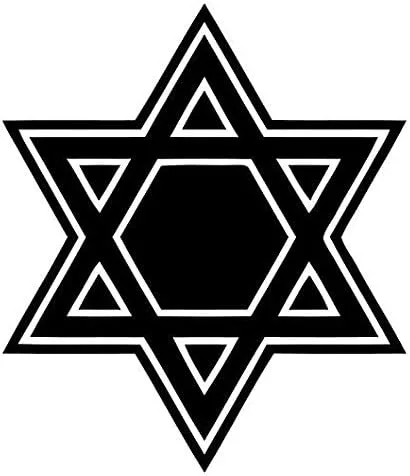 Star of David - Adhesivo adhesivo para automóvil, pared, laptop, celda, camión para ventanas, automóviles, camiones