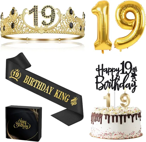 Miniatura 11 de Regalos de cumpleaños número 17 para niño, decoraciones de cumpleaños número 17 para niños, suministros de decoración de fiesta, incluyendo corona
