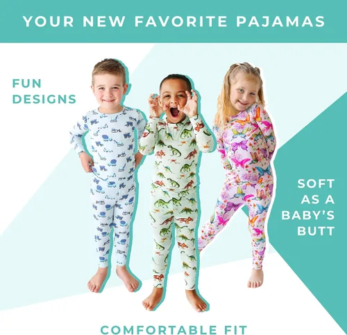 Miniatura 4 de Posh Peanut Conjunto de pijama unisex Ropa para niños pequeños Pijama de dos piezas para niñas Viscosa suave de bambú