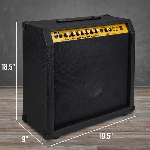 Miniatura 5 de LyxPro Amplificador de guitarra eléctrica de 20 W, altavoz incorporado, conector para auriculares y entrada auxiliar que incluye ganancia, graves